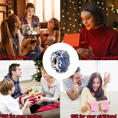 Vista 4 de Joyas de plata de ley 925 con diseño de animales y árbol de Navidad para mujeres, pulseras, collares, regalos de Navidad para mujeres
