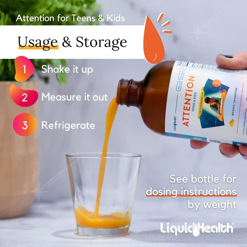 Vista 5 de LIQUIDHEALTH Calcio con magnesio apoyo articular + atención de los niños, calma y enfoque paquete de suplemento de apoyo de memoria para niños