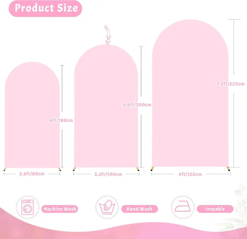 Vista 123 de Baby Blue Arch Backdrop Cover, 6FT Spandex Fitted Wedding Arch Stand Covers Round Top Chiara Backdrop Cover for Birthday Party Ceremony Banquet Azul