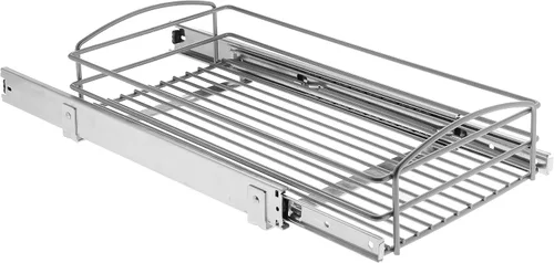 Vista 2 de Knape & Vogt RS-MUB-11-FN Organizador de gabinete extraíble multiusos de 5 pulgadas de alto x 12 pulgadas de ancho x 20 pulgadas de profundidad