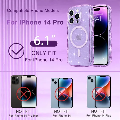 Vista 313 de Pepmune Funda magnética para iPhone 17 Pro Max, color rosa