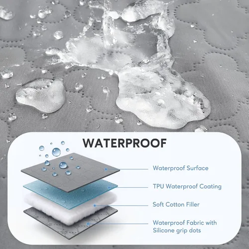 Vista 2 de Funda impermeable para sofá para mascotas, manta antideslizante para cachorro, gato, lavable, protector de sofá a prueba de fugas para sofá