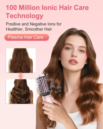 Vista 2 de Bestauty - Rizador de pelo portátil inalámbrico de 1.5 pulgadas, rizador de pelo de viaje 2 en 1 y cepillo alisador de pelo, calentamiento rápido, 4