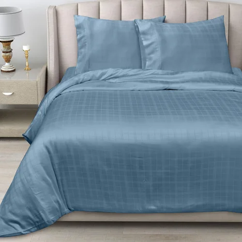 Vista 2 de Linenwalas Juego de sábanas refrescantes de Tencel de 4 piezas, juego de sábanas cortas de seda suave, juego de ropa de cama con autocomprobaciones