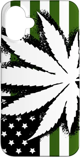 Vista 23 de American Weed Flag 4:20 Cannabis Pot Marijuana Stoner Gift Case for iPhone 17