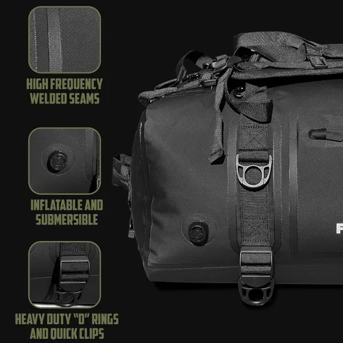 Vista 3 de Bolsa de lona impermeable SEA WOLF, Negro -, Bolsa de lona impermeable