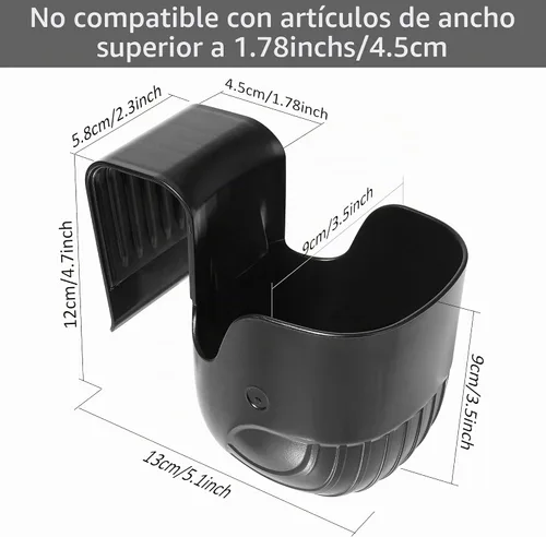 Vista 3 de Portavasos universal para asientos de coche, cochecitos de bebé, sillas de ruedas y más - Negro (1)