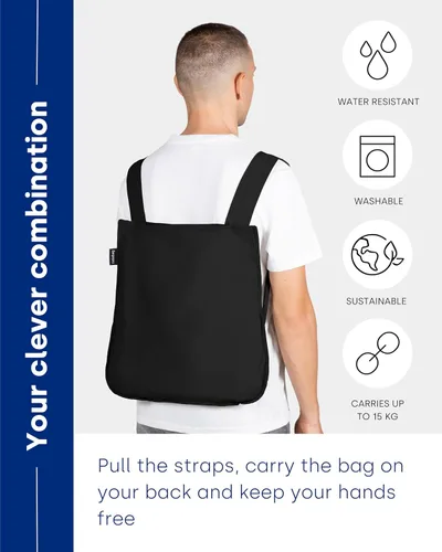 Vista 3 de Notabag Mochila y bolsa 2 en 1 - Mochila impermeable - Bolsas reutilizables plegables