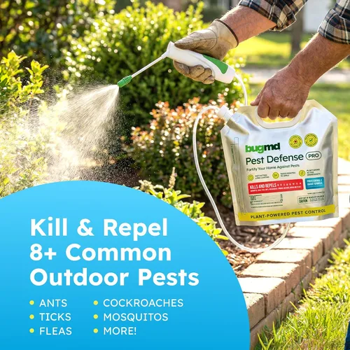 Vista 9 de BugMD Pest Defense Pro - Spray de aceite de menta para insectos y repelente de mosquitos para patio al aire libre – Ant Killer & Garrapatas Spray