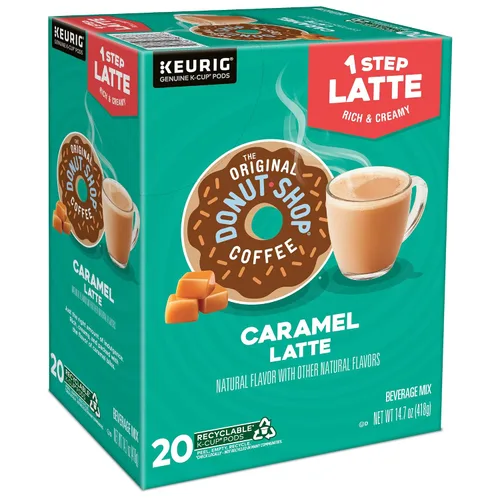 Vista 9 de The Original Donut Shop - Cápsulas de Caramel Latte para Single-Serve Keurig K-Cup, café saborizado, 20