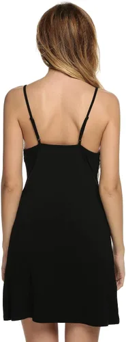 Vista 4 de Ekouaer Ropa de dormir para mujer, camisón de encaje completo