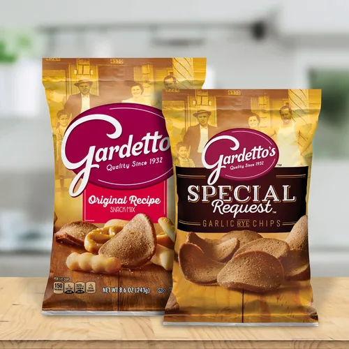 Vista 7 de Gardetto's Special Request Chips de centeno de ajo, bolsa de aperitivos, 8 oz