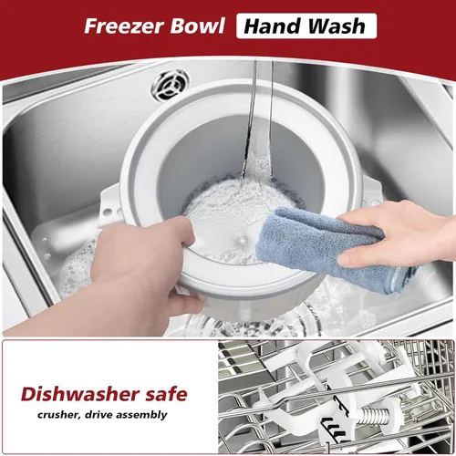 Vista 8 de Accesorio para helado para batidora de pie KitchenAid, se ajusta a mezcladores de cabeza inclinada de 4.5-5 cuartos/mezcladores de elevación