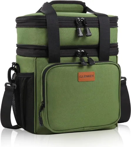 Vista 13 de Lonchera táctica aislada – Bolsa térmica expandible grande para hombres – Lonchera versátil para adultos, turnos de trabajo, viajes al aire libre