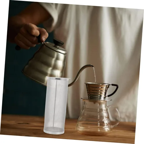 Vista 2 de Filtro de café helado de acero inoxidable y colador de té helado, infusor reutilizable para café helado y té