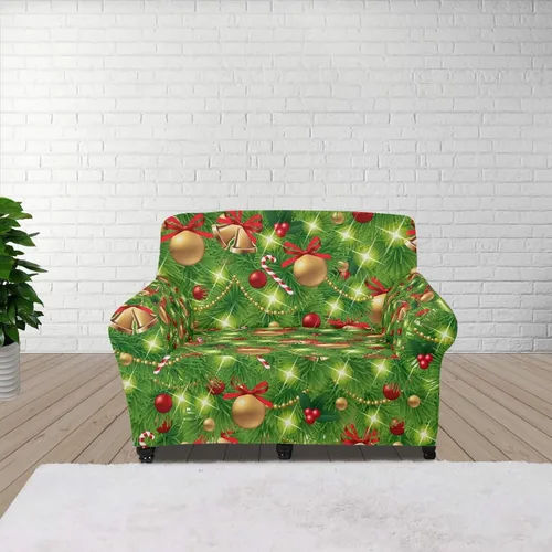 Vista 108 de Boatee Fundas de sofá de 1 pieza con diseño de copo de nieve azul, fundas elásticas para sofá, 1 cojín, protección de muebles, decoración para sala