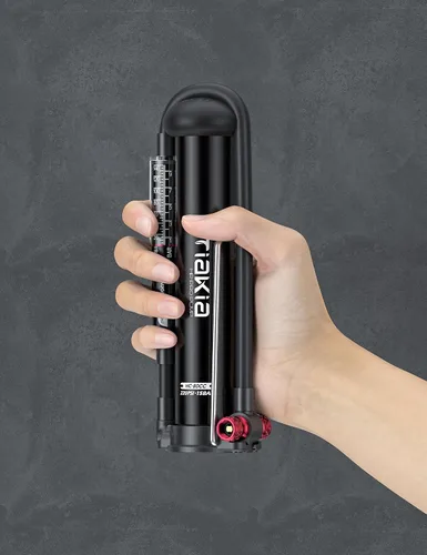 Vista 8 de Bomba de Bicicleta Tiakia con Medidor, Bomba de Bicicleta de Alta Presión, Bomba de Aire Manual Portátil de Alto Volumen Compatible con Válvulas