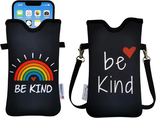 Vista 30 de Tainada Funda Estuche Bolsa de Neopreno para Teléfono para Hombres y Mujeres con Correa Cruzada/Cordón para el Cuello para iPhone 17/16/15 Pro Max