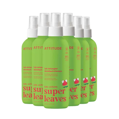 Vista 7 de ATTITUDE Desenredante de cabello sin enjuague para niños, producto sin enjuague verificado por EWG, ingredientes a base de plantas y minerales