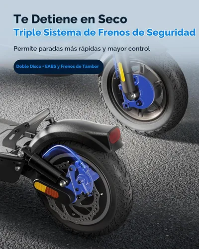 Vista 6 de ECOROAD Scooter eléctrico para adultos, motor de 750 W y 25 MPH y 30-35 millas de largo alcance, neumáticos de 8.5 y 10 pulgadas con doble