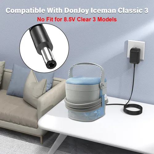 Vista 2 de Cargador 12V 1A para DonJoy Iceman Classic3 11-1423 Sistema de Terapia Fría