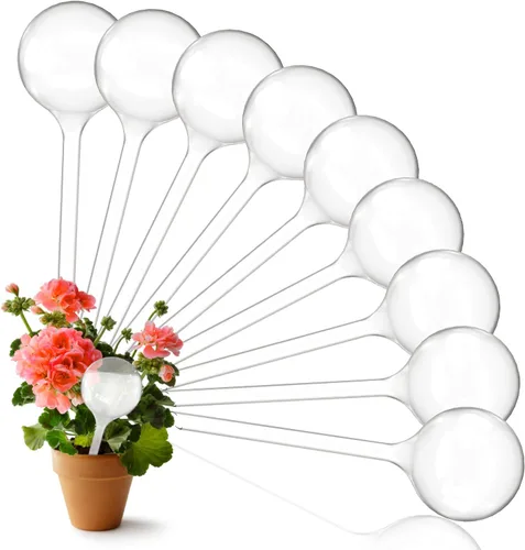 Vista 8 de AOPANDA Globos de riego para plantas, inserto de maceta de riego automático, bombillas de riego automático de plástico, gran capacidad, para plantas