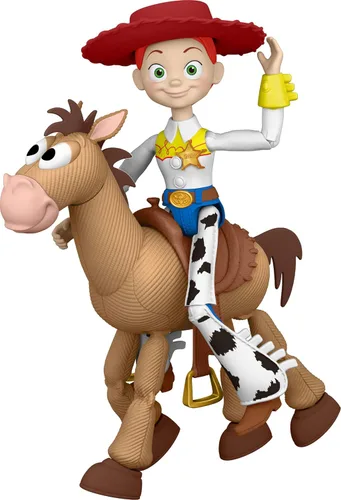 Vista 6 de Mattel Disney and Pixar Toy Story 5 - Figuras de acción de 7 pulgadas, 2 unidades, Jessie & Bullseye, sombrero de vaquero extraíble 7-inch