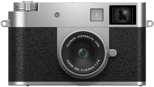 Vista 2 de FUJIFILM X Half Premium - Cámara digital compacta (plateado) con impresora Fuji Link 3 para smartphone (rosa rosa) + película Instax Mini + tarjeta