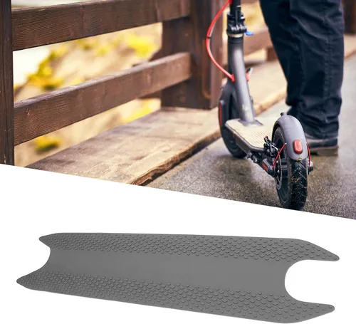 Vista 2 de Papel de lija para pedal de scooter eléctrico, alfombrilla de silicona de repuesto para patineta, alfombrilla de silicona antideslizante compatible