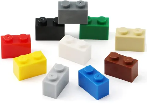 Vista 6 de Ladrillos de 1 x 2 a granel, 450 piezas multicolores clásicas básicas, construcción creativa, juego de bloques, accesorios de juguete compatibles