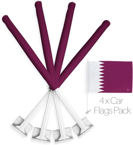 Vista 155 de Paquete de bandera de coche de la Copa del Mundo 2022 de Gales, bandera americana para carros, decoración de automóviles, pancarta pequeña