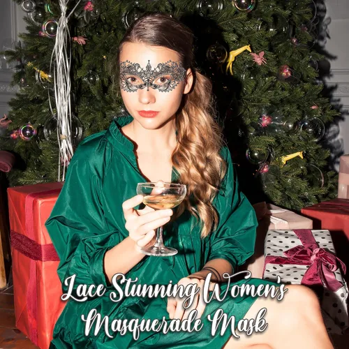 Vista 6 de Masquerade Mask For Women Lace Masquerade Masks for Masquerade Party, Proms, Venetian Party, Mardi Gras, Halloween & Cosplay