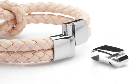 Vista 8 de SERASAR Pulsera de cuero [nudo] para mujer 4 colores y 3 longitudes Cierre magnético de acero inoxidable Caja de joyería exclusiva Gran