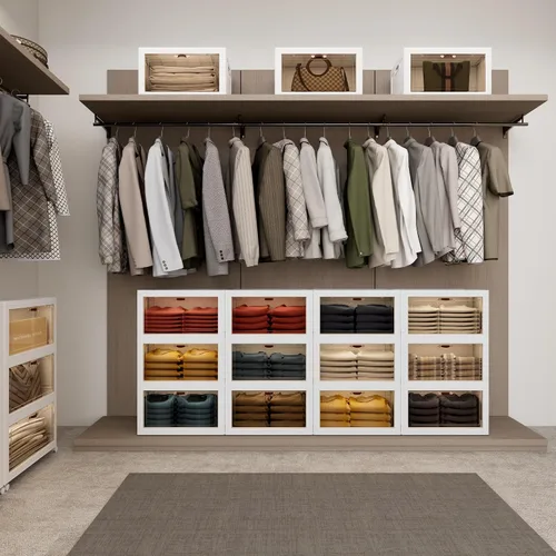 Vista 5 de JOYMOOP Organizador de contenedores de almacenamiento plegables, caja de almacenamiento plegable de 49.6 cuartos de galón con ruedas y puerta