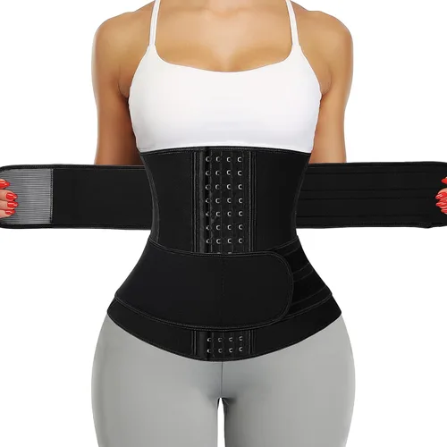 Vista 9 de KIWI RATA Entrenador de Cintura de Neopreno para Sauna Corsé Cinturón de Sudor para Mujeres Banda Ceñidora de Compresión para Entrenamiento Fitness