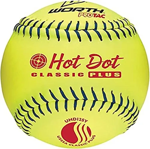 Vista 4 de Worth Softballs de lanzamiento lento Aprobado por la USSSA 12 unidades Múltiples opciones