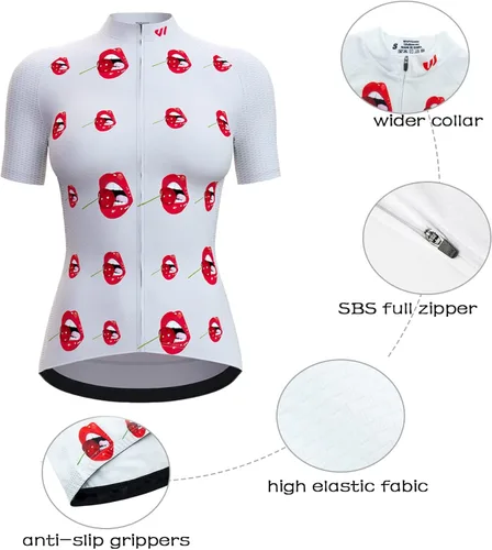 Vista 4 de Lo.gas Cycling Jersey WomenShort SleeveBike Bicycle Biking Shirts for Women