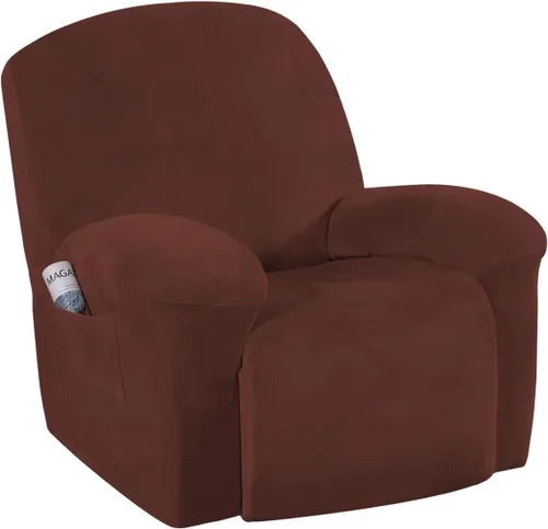 Vista 31 de H.VERSAILTEX Fundas elásticas para sillón reclinable, Funda para silla reclinable, Funda para sofá, 1 pieza, moderna, de terciopelo, elegante