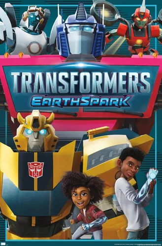 Vista 15 de Trends International Transformers: Earthspark - Póster de pared de grupo, 14.725 x 22.375 pulgadas, versión enmarcada de madera de granero