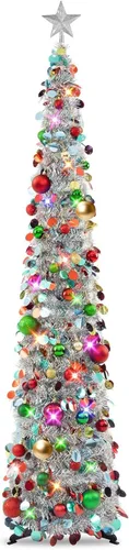 Vista 34 de N&T Nieting - Árbol de Navidad de oropel Negro
