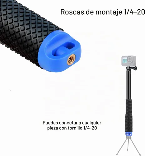 Vista 2 de GEPULY 46 ''impermeable Selfie Stick Underwater Hand Grip para GoPro Azul