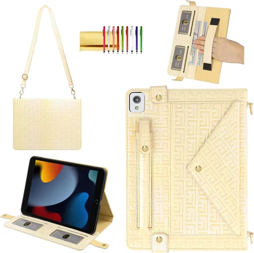 Vista 104 de Funda tipo bolso para iPad mini de 5ª/4ª/3ª/2ª/1ª generación de 7.9 pulgadas, Techcircle funda ligera tipo folio con soporte bandolera con billetera