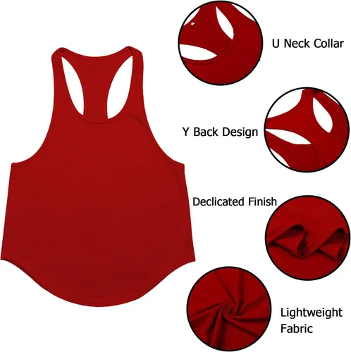 Vista 5 de Babioboa Camisetas sin mangas para hombre, paquete de 3 camisetas sin mangas para entrenamiento de gimnasio, espalda en Y, culturismo