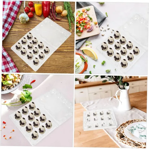 Vista 6 de Zerodeko 100 cajas de huevos de codorniz Caja de huevos de codorniz seco Cartones de huevos Soporte de huevo de codorniz