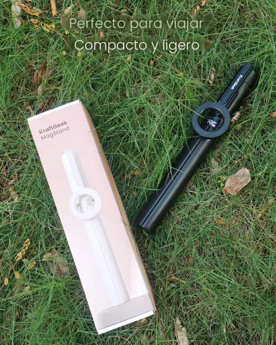 Vista 6 de KraftGeek Trípode magnético para teléfono con MagSafe para iPhone, trípode de 64 pulgadas con soporte para selfie y grabación de video, vlogging