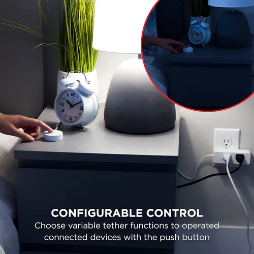 Vista 5 de UltraPro Enchufe inteligente WiFi con correa, doble toma inteligente, hogar inteligente, interruptor inteligente, funciona con Alexa, Google Home