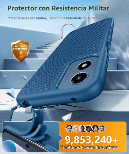 Vista 4 de FNTCASE Funda para Motorola Moto G-Play-2024: funda protectora de doble capa resistente para teléfono celular, a prueba de golpes, con parte trasera