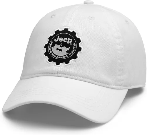 Vista 11 de Jeep Sombrero Performance Parts Gear Logo Gorra de béisbol pesada de sarga Negro