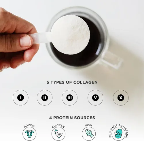Vista 4 de Vital Vitamins Polvo de péptidos de colágeno múltiple + suplemento NAD+