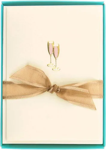 Vista 11 de Graphique Tarjetas de Apple, paquete de 10 tarjetas con sobres, saludos para todas las ocasiones, interior en blanco, relieve de lámina dorada